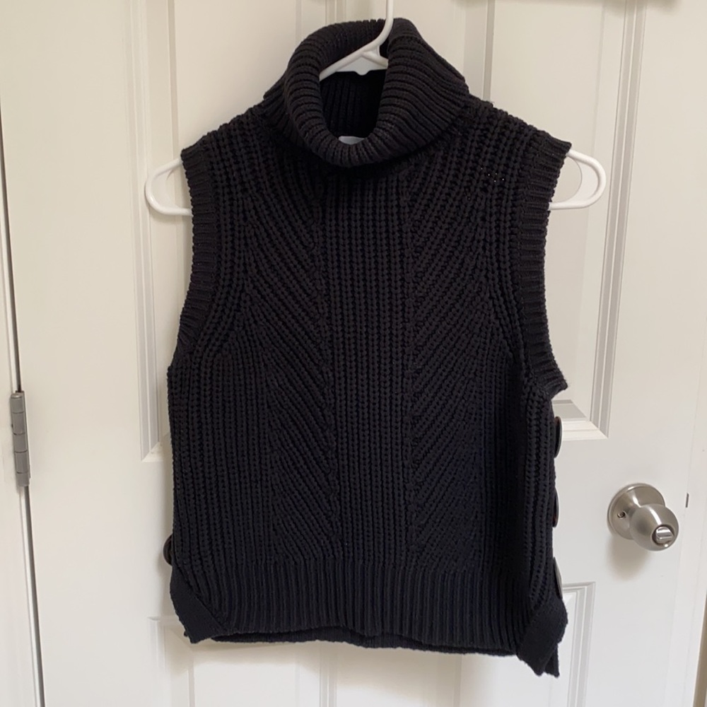 Derek Lam 10 Crosby Black Vest